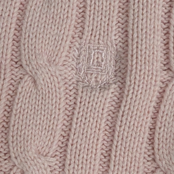Chaps XL Caple Knit V-Neck Sweater Pink Super Condition - Picture 3 of 8